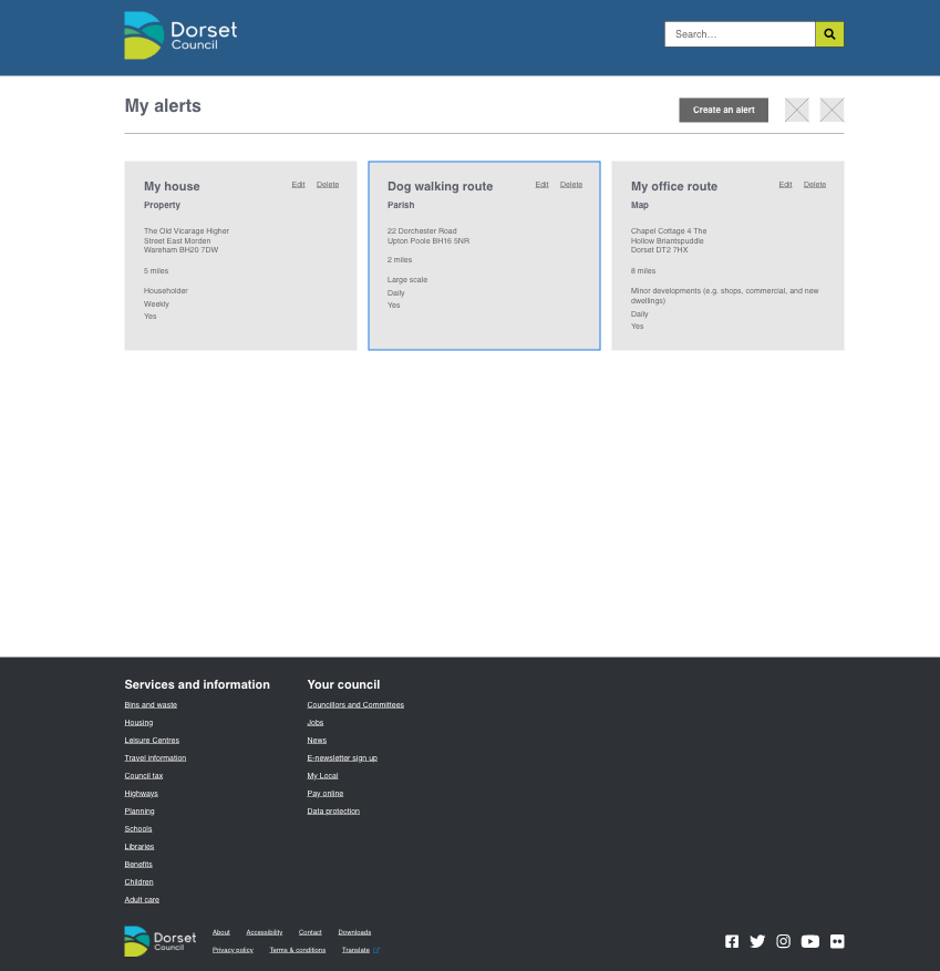 First low-fidelity wireframes