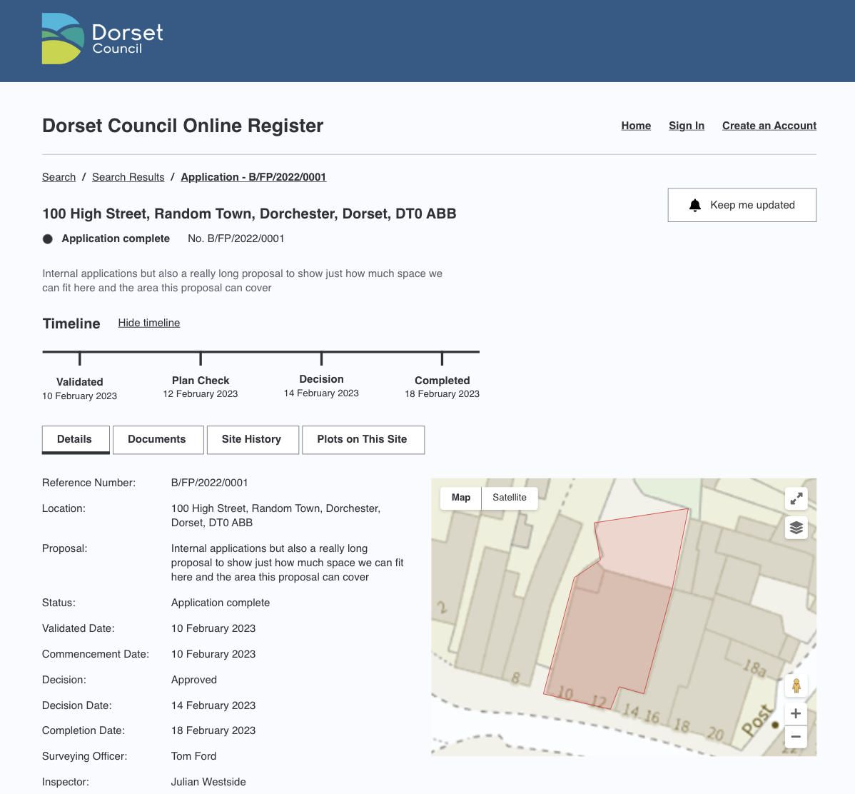 A recent design of application page