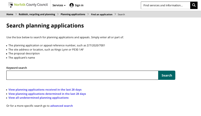 High-fidelity design of the simplified search screen